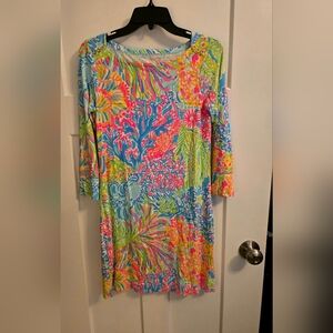 Lilly Pulitzer Vibrant Multicolor 3/4 Sleeve Dress